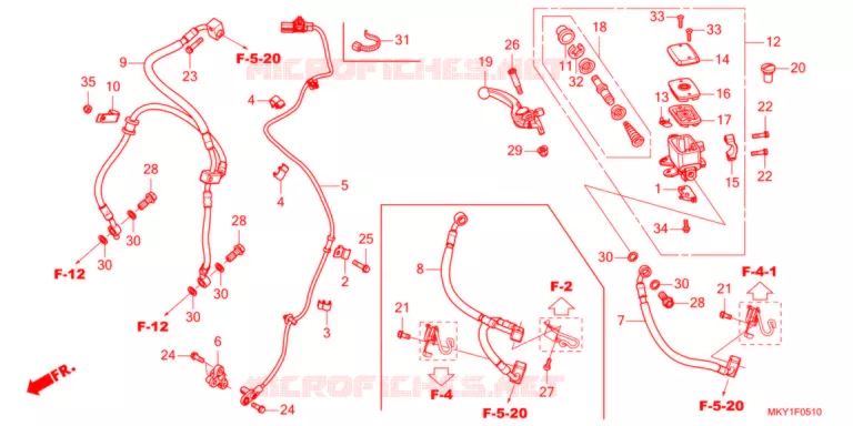 MAITRE CYLINDRE DE FREIN AVANT Honda MOTO 650 CBR 2021  CBR650RAM
