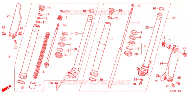 FOURCHE Honda MOTO 250 CRF 2022  CRF250LAM