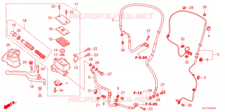 MAITRE CYLINDRE DE FREIN AVANT Honda MOTO 250 CRF 2021  CRF250LAM
