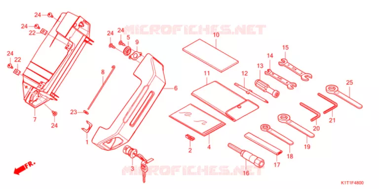 OUTILS - BOITE A OUTILS Honda MOTO 250 CRF 2021  CRF250LAM