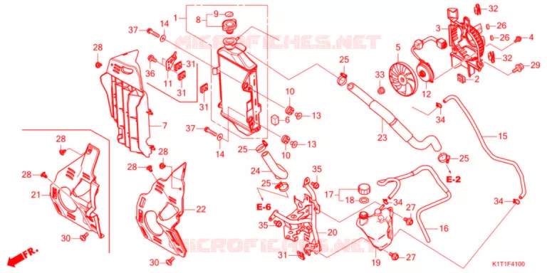RADIATEUR Honda MOTO 250 CRF 2021  CRF250LAM