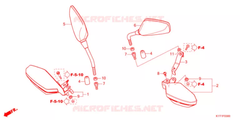 RETROVISEUR - PROTEGE MAIN Honda MOTO 250 CRF 2021  CRF250LAM