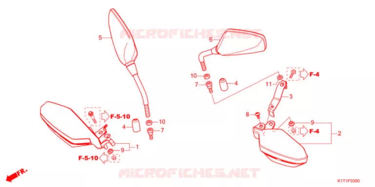 RETROVISEUR - PROTEGE MAIN Honda MOTO 250 CRF 2021  CRF250LDAM