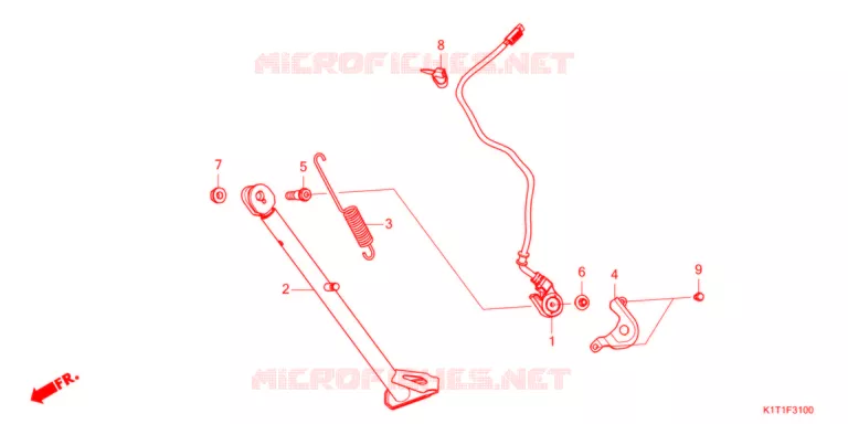 BEQUILLE LATERALE Honda MOTO 250 CRF 2022  CRF250LRAM