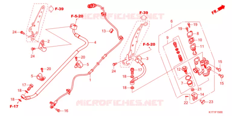 MAITRE CYLINDRE DE FREIN ARRIERE Honda MOTO 250 CRF 2021  CRF250LRAM