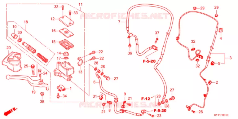 MAITRE CYLINDRE DE FREIN AVANT Honda MOTO 250 CRF 2021  CRF250LRAM