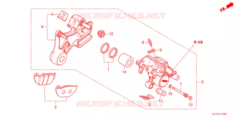 ETRIER DE FREIN ARRIERE Honda MOTO 250 CRF 2021  CRF250LRDM