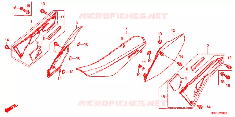 SELLE - CARENAGE Honda MOTO 250 CRF 2021  CRF250RL
