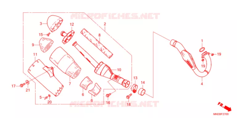 SILENCIEUX D'ECHAPPEMENT Honda MOTO 450 CRF 2021  CRF450RM