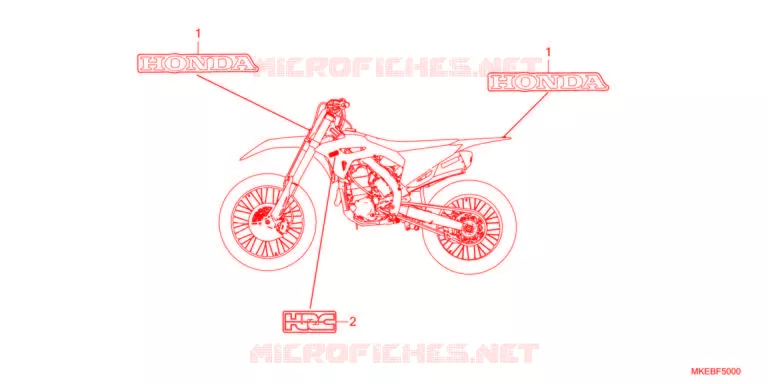 AUTOCOLLANTS Honda MOTO 450 CRF 2021  CRF450RXM