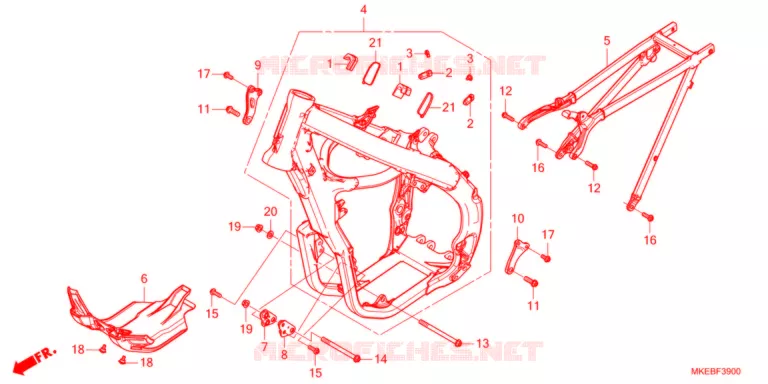 CADRE Honda MOTO 450 CRF 2021  CRF450RXM