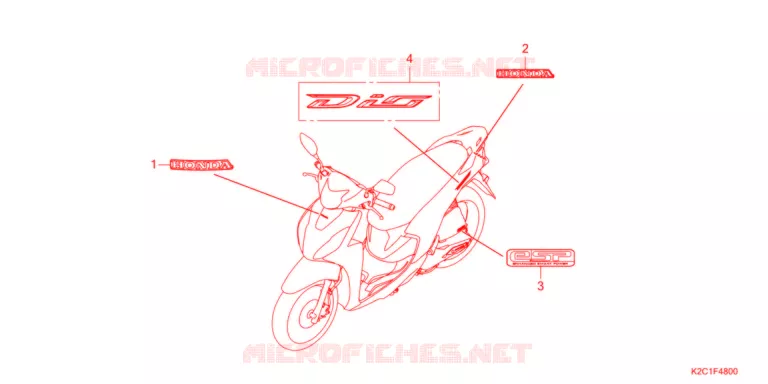 AUTOCOLLANTS Honda SCOOTER 110 DIO 2021  NSC110M