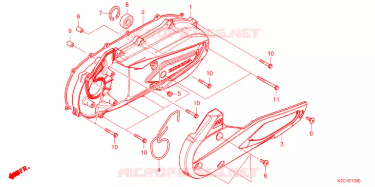 COUVERCLE GAUCHE Honda SCOOTER 110 DIO 2022  NSC110M