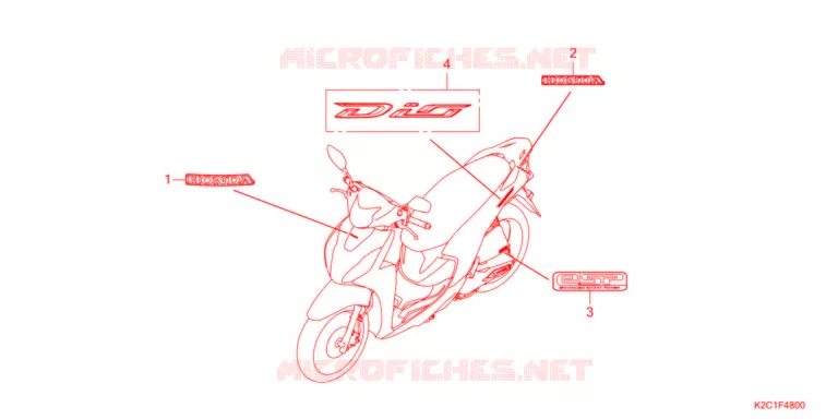 AUTOCOLLANTS Honda SCOOTER 110 DIO 2021  NSC110M