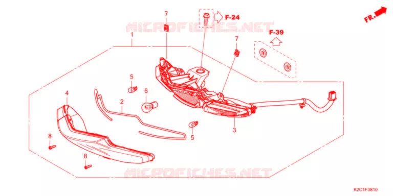 FEUX ARRIERE Honda SCOOTER 110 DIO 2021  NSC110M