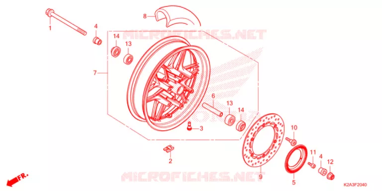 ROUE AVANT Honda SCOOTER 250 FORZA 2021  NSS250AM
