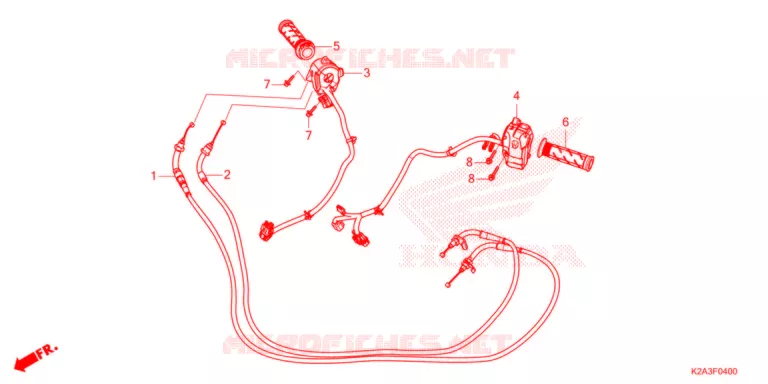 COMMODOS - POIGNEES - CABLES Honda SCOOTER 250 FORZA 2021  NSS250AM