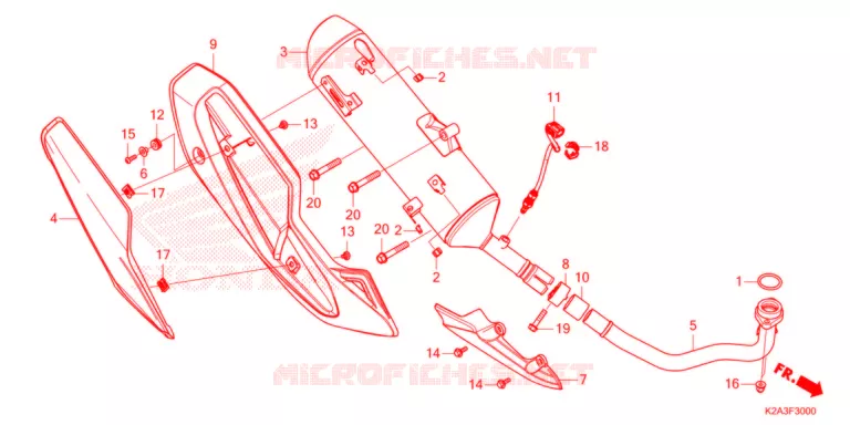 SILENCIEUX D'ECHAPPEMENT Honda SCOOTER 250 FORZA 2022  NSS250AM