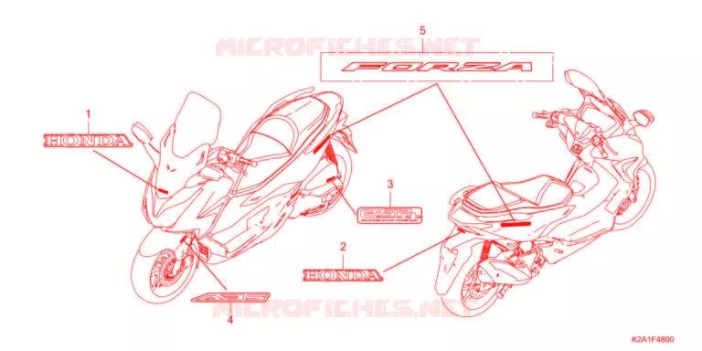 AUTOCOLLANTS Honda SCOOTER 250 FORZA 2021  NSS250AM