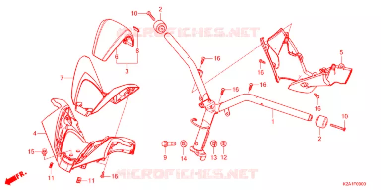 GUIDON - CARENAGE Honda SCOOTER 250 FORZA 2021  NSS250AM