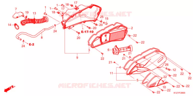 FILTRE A AIR Honda SCOOTER 150 PCX 2021  WW150AM
