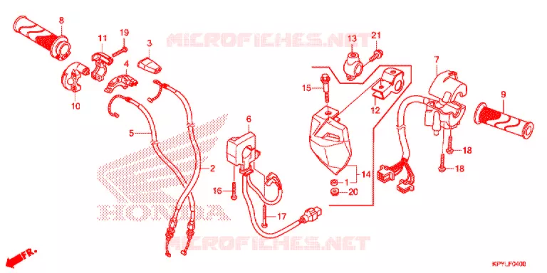 COMMODO - LEVIER - CABLE Honda MOTO 125 XRM 2021  CFT125MRCM