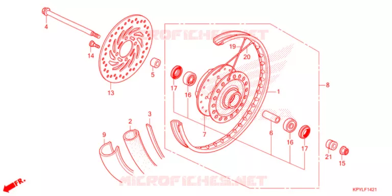 ROUE AVANT (CFT125MRM/MSM) Honda MOTO 125 XRM 2021  CFT125MSM