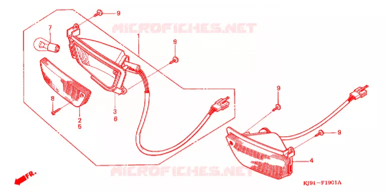 CLIGNOTANT AVANT (CH125H/N/P/R) Honda SCOOTER 125 SPACY 1991  CH125H