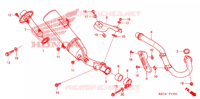 SILENCIEUX D'ECHAPPEMENT Honda MOTO 250 CRF 2012  CRF250XC