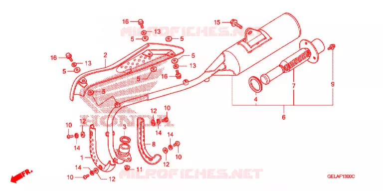 SILENCIEUX D'ECHAPPEMENT Honda MOTO 50 CRF 2011  CRF50FB