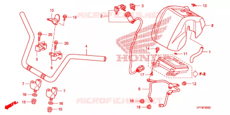GUIDON Honda ATV 420 FOURTRAX 2009  TRX420FPA9
