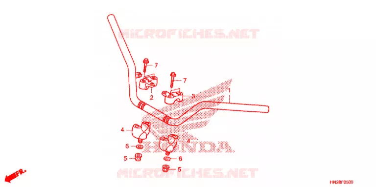 GUIDON Honda ATV 500 FOURTRAX 2011  TRX500FPAB