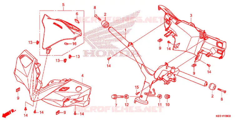 GUIDON - CARENAGE Honda SCOOTER 110 BEAT 2019  ACH110CBTK