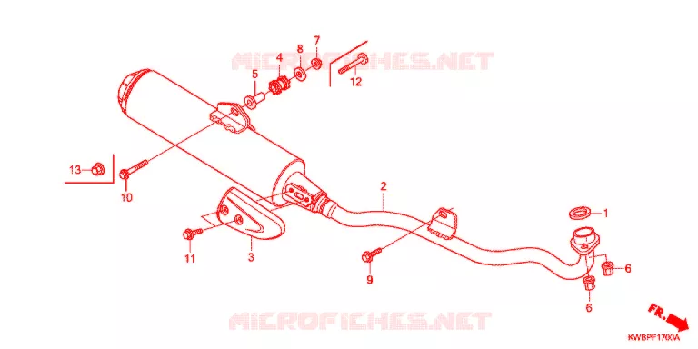 SILENCIEUX D'ECHAPPEMENT Honda MOTO 110 WAVE 2012  AFP110SA