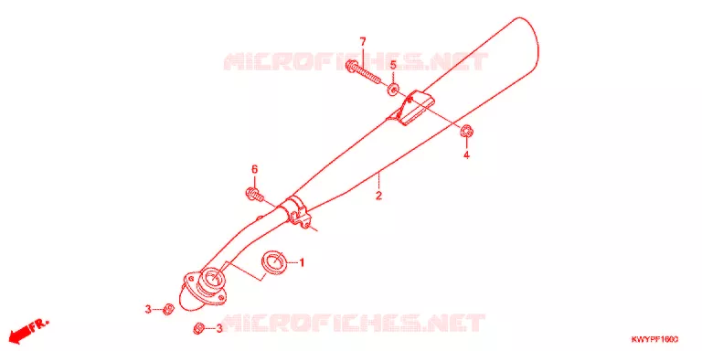 SILENCIEUX D'ECHAPPEMENT Honda MOTO 100 WAVE 2011  AFS100MSB