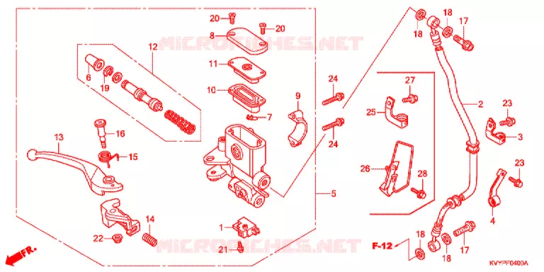 MAITRE-CYLINDRE DE FREIN AVANT CYLINDRE (ANC110CBP/ACC110CB) Honda SCOOTER 110 BEAT 2009  ANC110CBP9