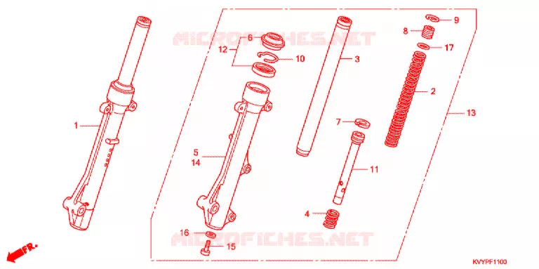 FOURCHE Honda SCOOTER 110 BEAT 2011  ACC110CSB