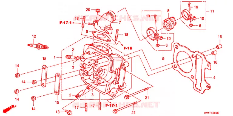 CULASSE Honda SCOOTER 110 BEAT 2014  ACC110CSC