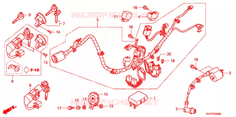 FAISCEAU DES FILS Honda SCOOTER 110 BEAT 2012  ACC110CSC