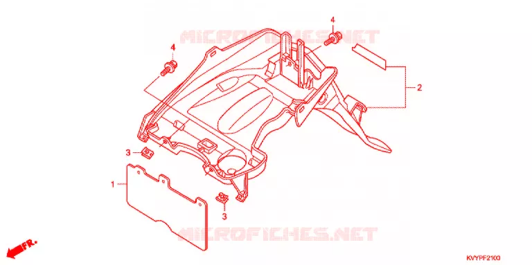 GARDE-BOUE ARRIERE Honda SCOOTER 110 BEAT 2013  ACC110CSC