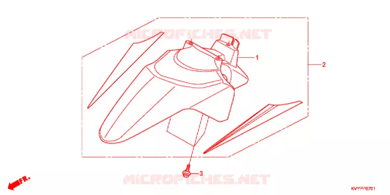 GARDE BOUE AVANT (ACC110CB/CS/S) Honda SCOOTER 110 BEAT 2014  ACC110CSC