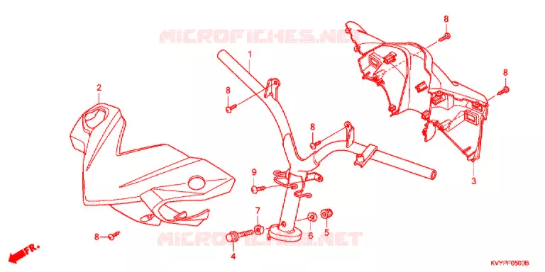 GUIDON - CARENAGE Honda SCOOTER 110 BEAT 2013  ACC110CSC
