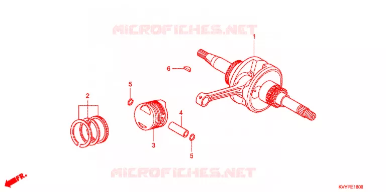 VILEBREQUIN - PISTON Honda SCOOTER 110 BEAT 2012  ACC110CSC