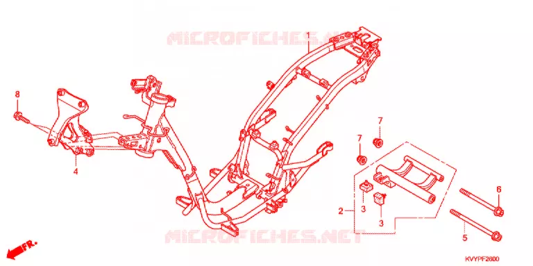 CADRE Honda SCOOTER 110 BEAT 2009  ANC110CSP9