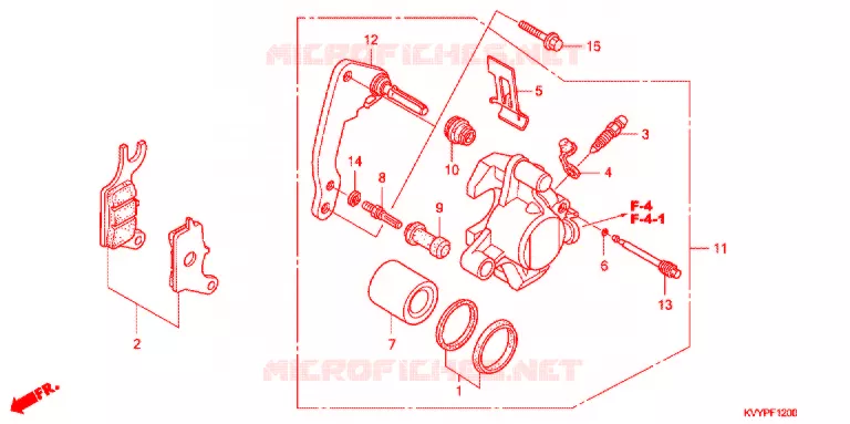ETRIER DE FREIN AVANT Honda SCOOTER 110 BEAT 2009  ANC110CSP9