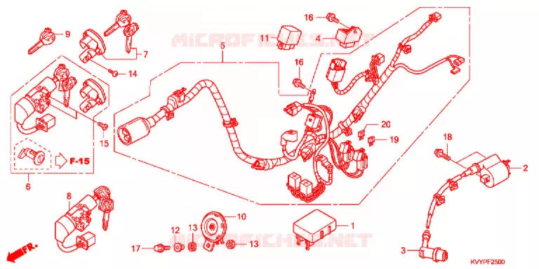 FAISCEAU DES FILS Honda SCOOTER 110 BEAT 2009  ANC110CSP9