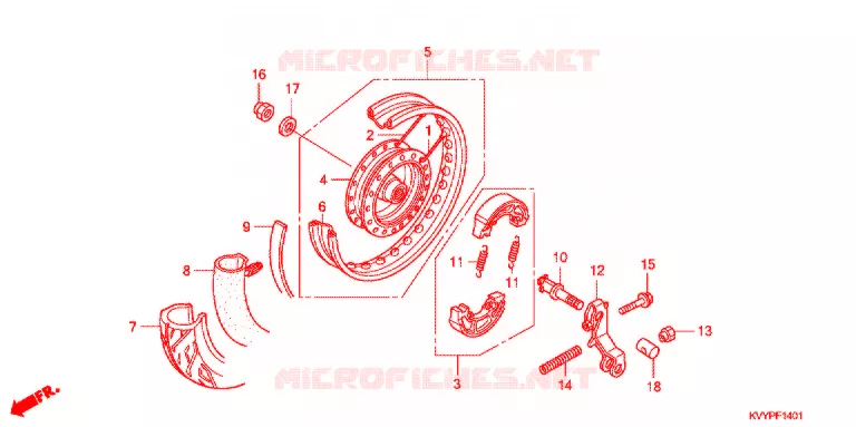 ROUE ARRIERE (ANC110CSP/ACC110S) Honda SCOOTER 110 BEAT 2010  ANC110CSP9