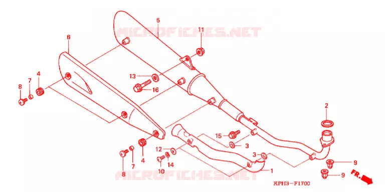 SILENCIEUX D'ECHAPPEMENT Honda MOTO 125 WAVE 2011  AFS125MSB