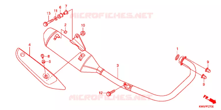 SILENCIEUX D'ECHAPPEMENT Honda MOTO 110 CB 2011  CBF110MSB