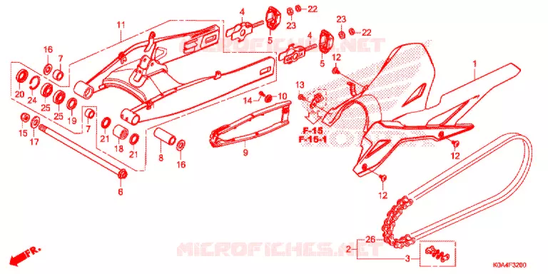 BRAS OSCILLANT Honda MOTO 300 CB 2021  CBF300NAM